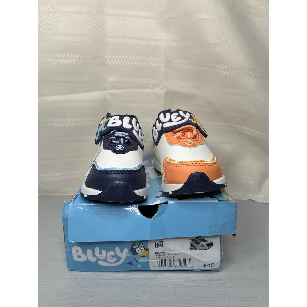 Ground Up Bluey & Bingo Toddler Unisex Athletic Sneakers Blue Orange Size 6M
